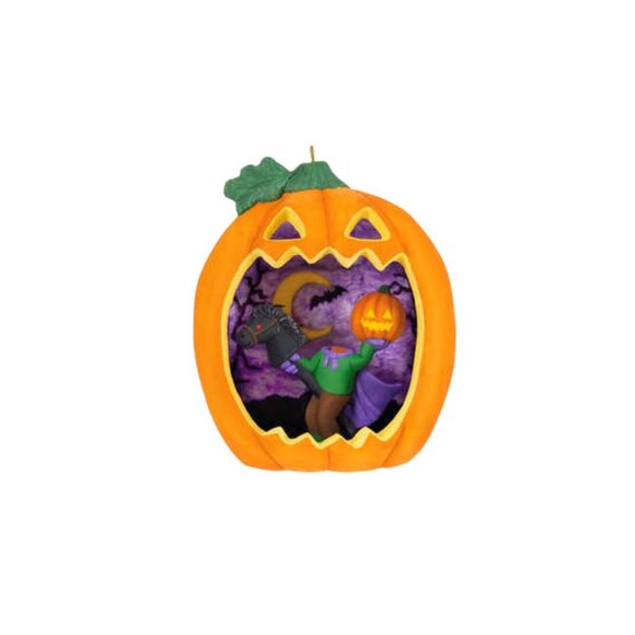 Hallmark 2024 Happy Halloween Headless Horseman Pumpkin 12th in Series Ornament - Picture 9 of 12